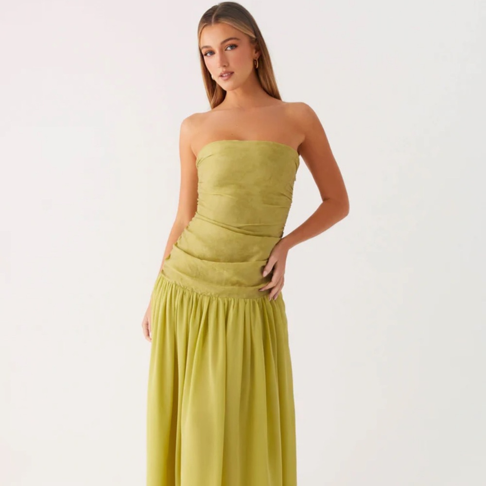 Peppermayo Dreamer Maxi Dress - Lime Zest